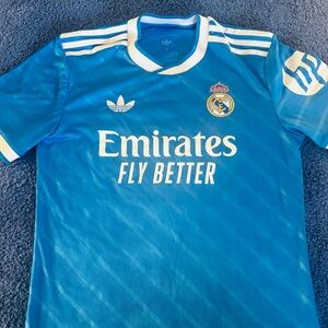 Adidas Adult Men’s Sky Blue Soccer Jersey Emirates